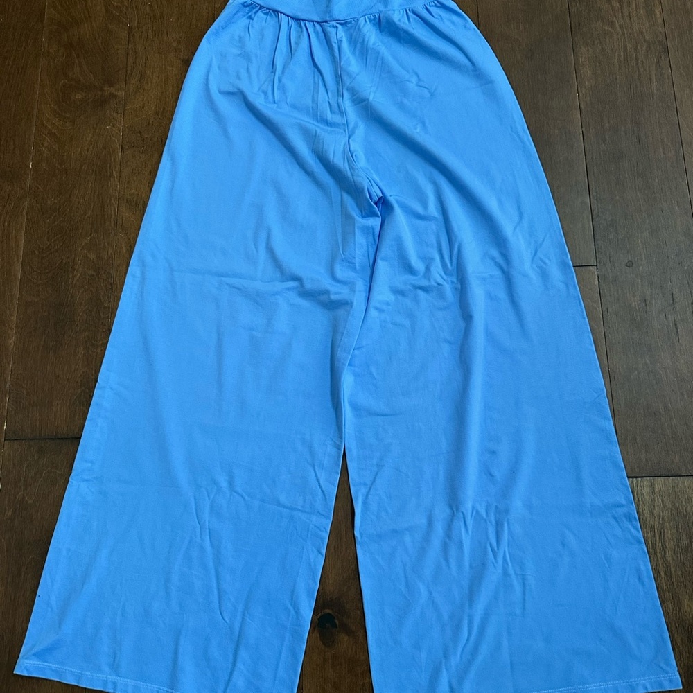 Elegant Blue Women's Flare Pants